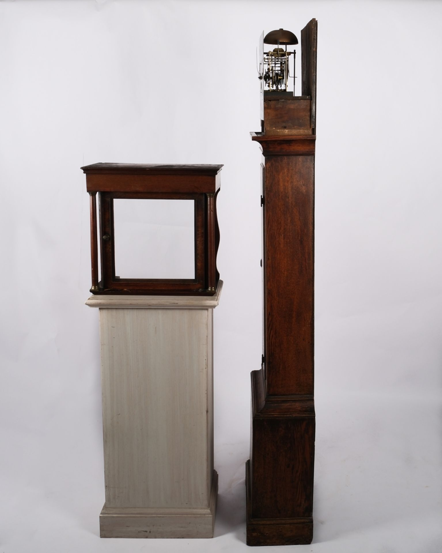 Standuhr, England, 1. Hälfte 19. Jh., sign. "Thomas Mear / Dursley", (Thomas Mear of Drusley / Glou - Bild 5 aus 6