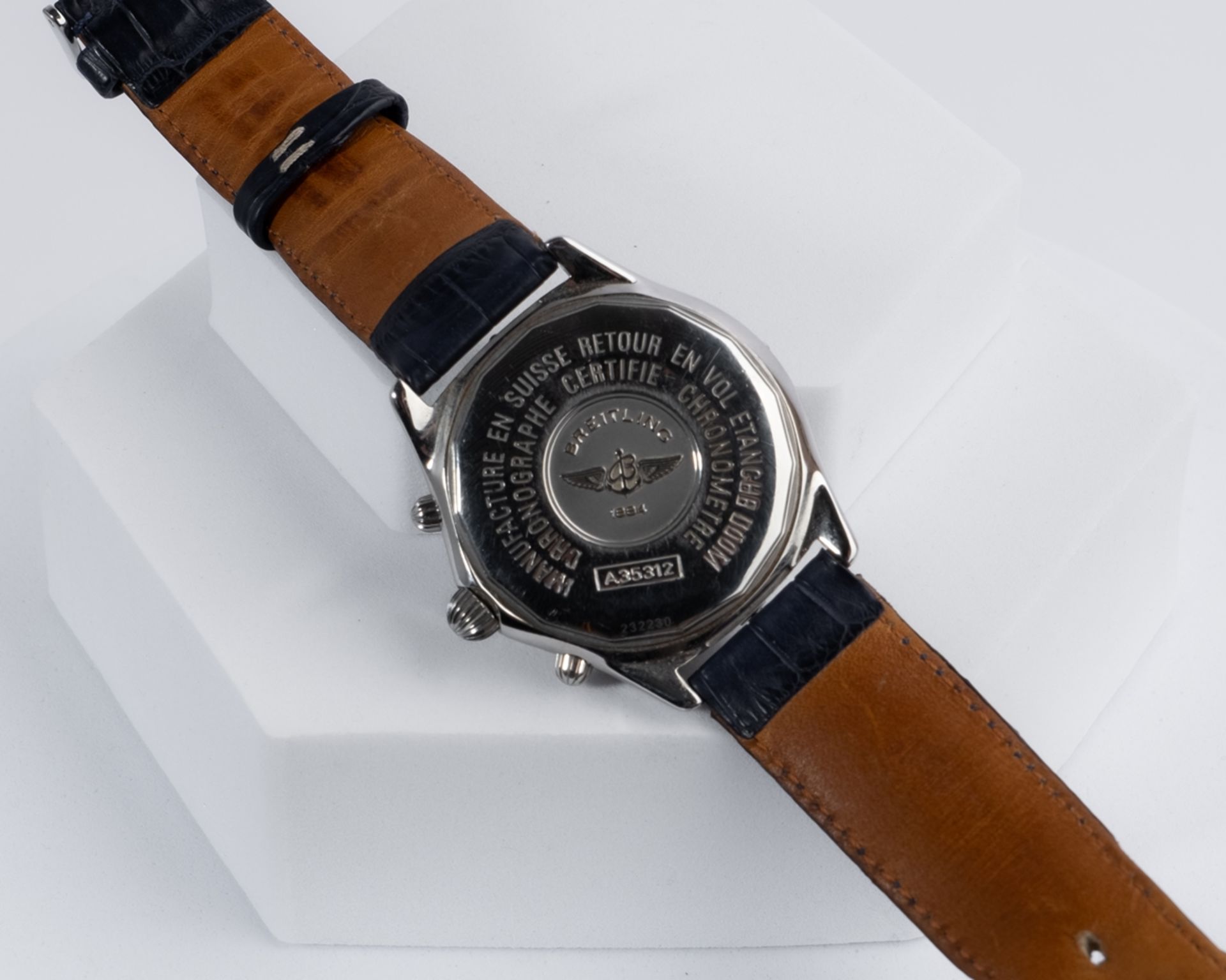 Breitling Shadow Flyback Chronograph, Ref. A35312, Gehäuse in Stahl, drehbare Diamantlünette mit 40 - Bild 3 aus 3