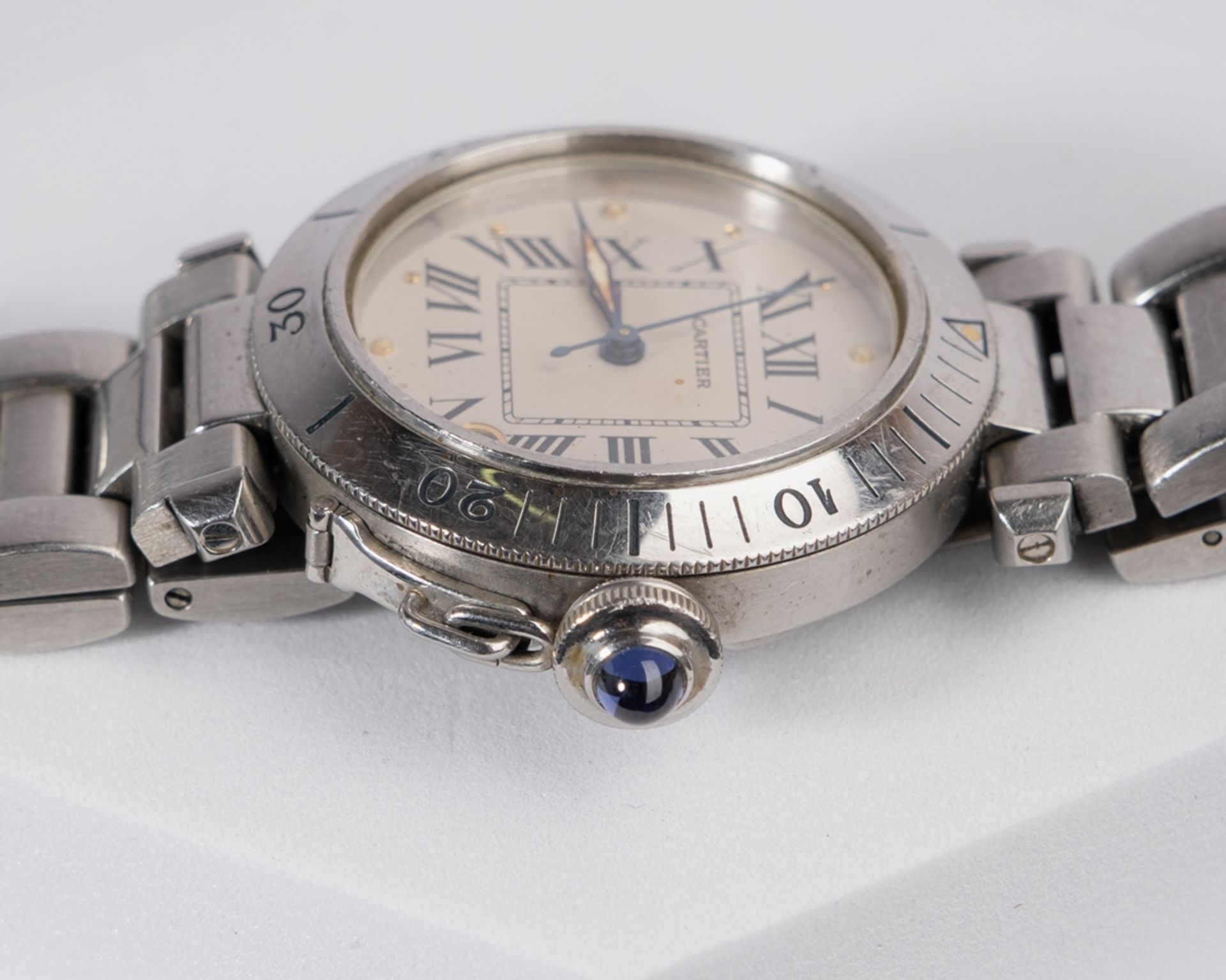 Cartier Pasha "Seatimer", Ref. R4010, Gehäuse in Stahl, drehbare Lünette mit Minutenskalierung, Zif - Bild 2 aus 3
