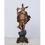 "Auferstehungschristus", süddeutsch 18. Jahrhundert, Holz, farbig, 30 cm hoch, Farbabplatzungen, Ri