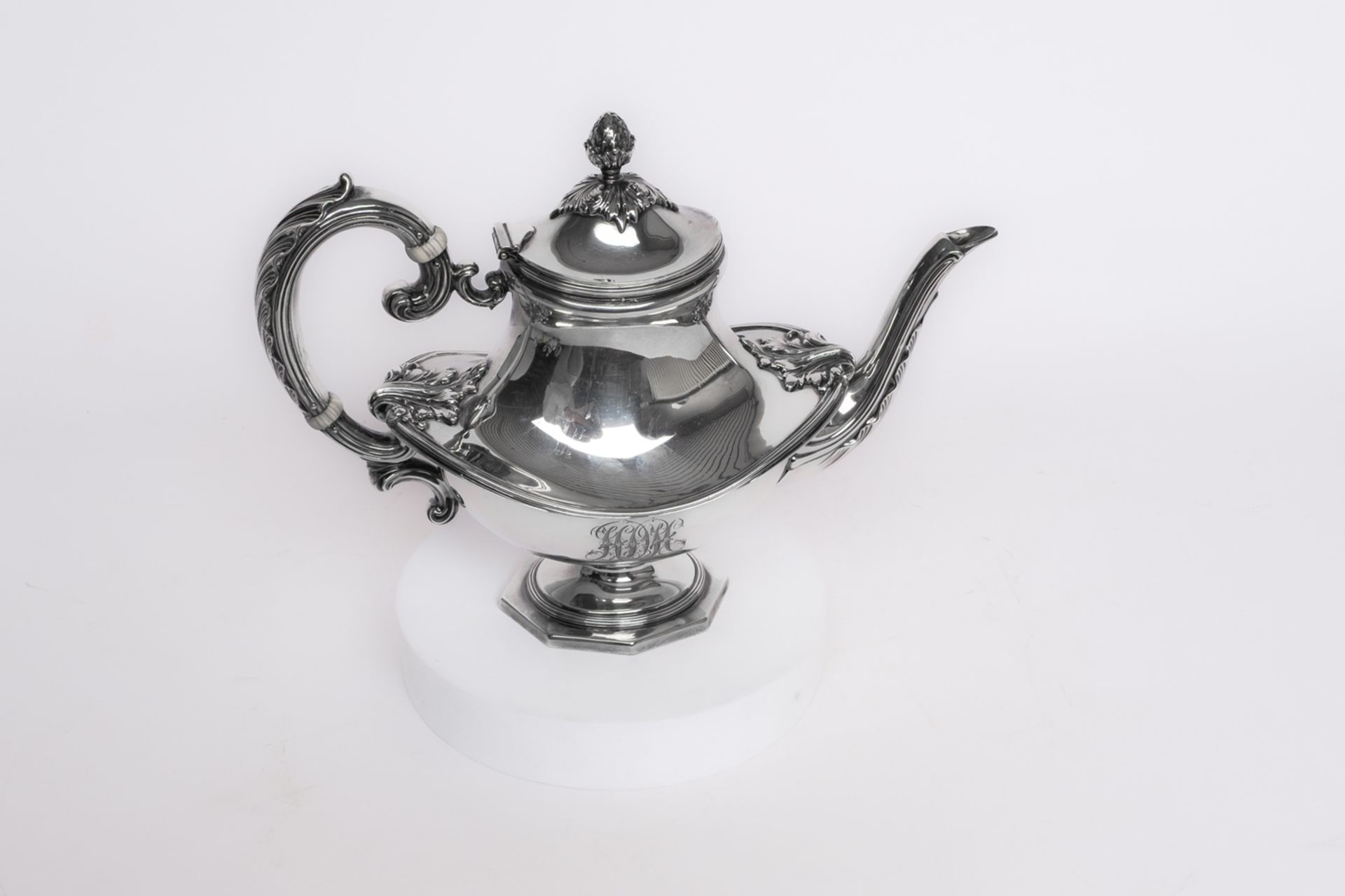 Kaffeekanne, Teekanne, Sahnegießer, Zuckerdose, Schale, Silber 925, Frank W. Smith Silver Co Inc, 1 - Bild 6 aus 7