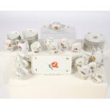 Kaffee-, Tee- und Mokkaservice, 78-tlg., Nymphenburg, Form gerippt, Dekor Tulpe polychrom: Mokkakan