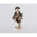 Porzellanfigur, "Traubenhändler", Meissen, Schwertermarke, 1850-1924, 1. Wahl, Modellnummer 7, poly