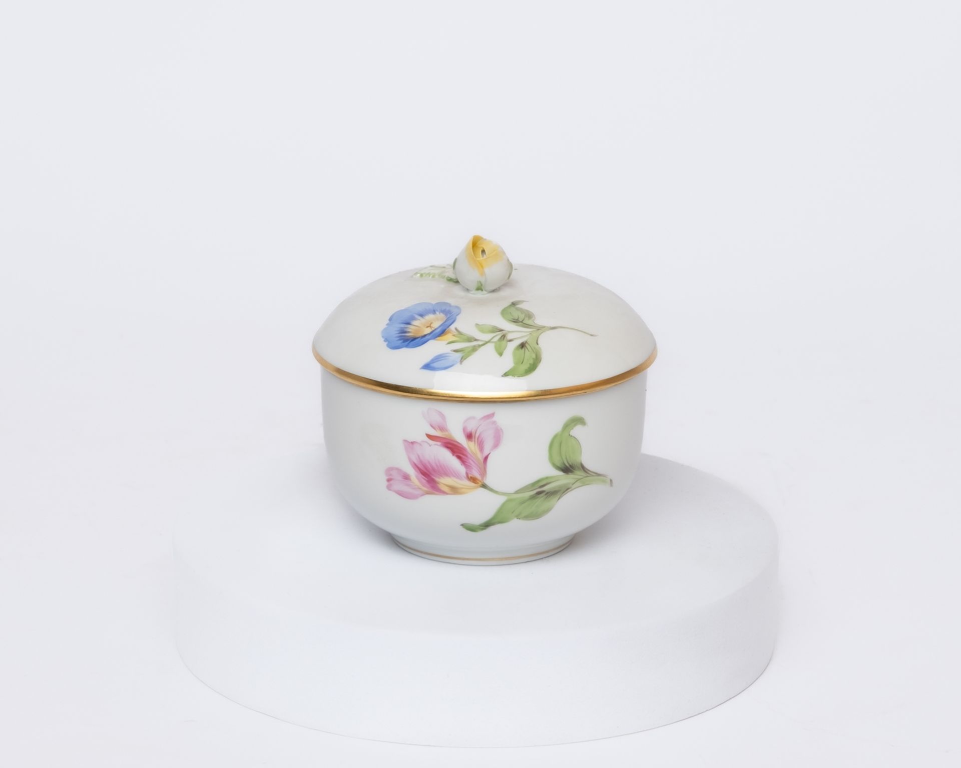 Kaffeeservice, 41-tlg., Meissen, Schwertermarke, 2. Wahl, Blume 1, u.a. gelbe und rote Rose, Goldra - Bild 10 aus 16