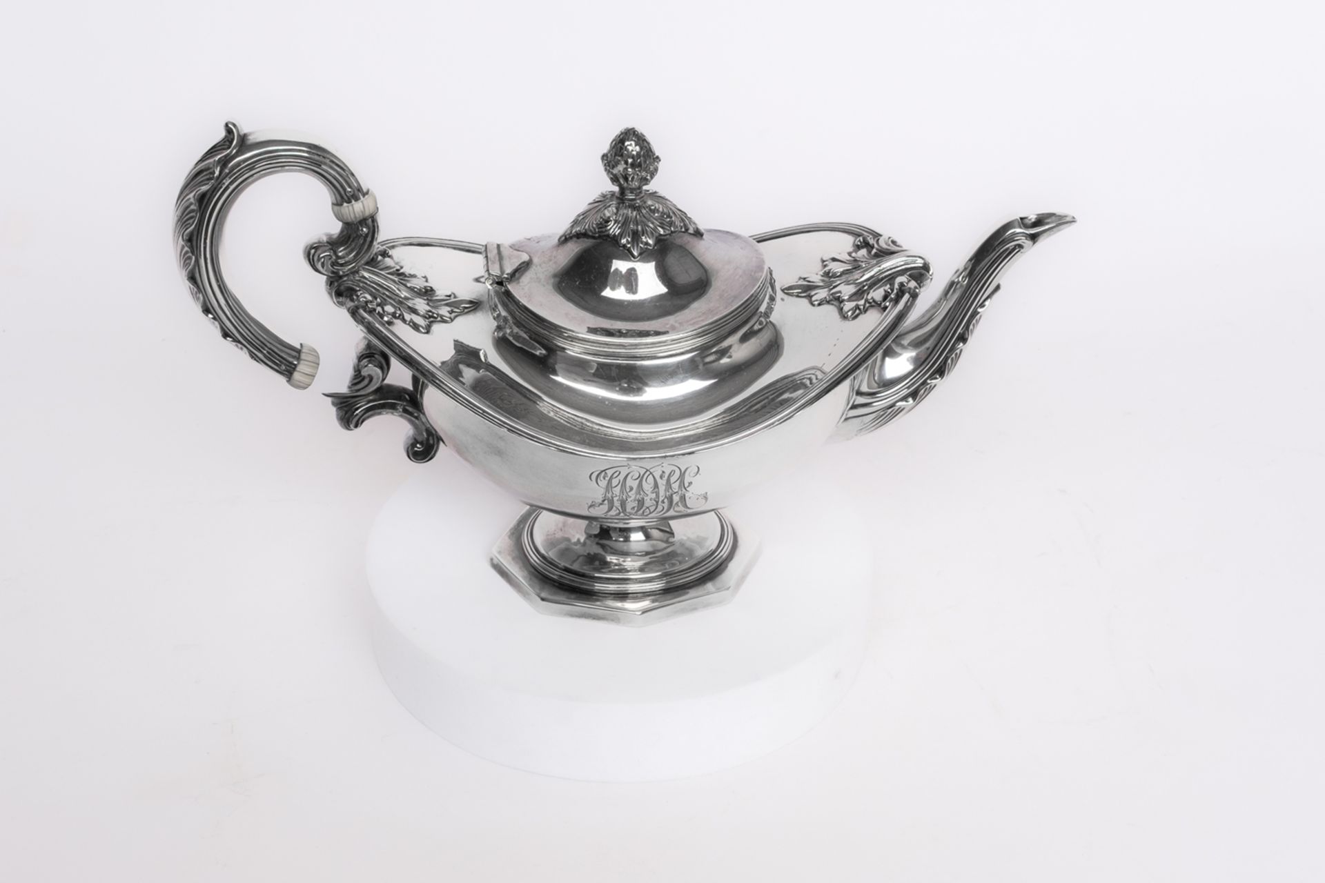 Kaffeekanne, Teekanne, Sahnegießer, Zuckerdose, Schale, Silber 925, Frank W. Smith Silver Co Inc, 1 - Bild 5 aus 7