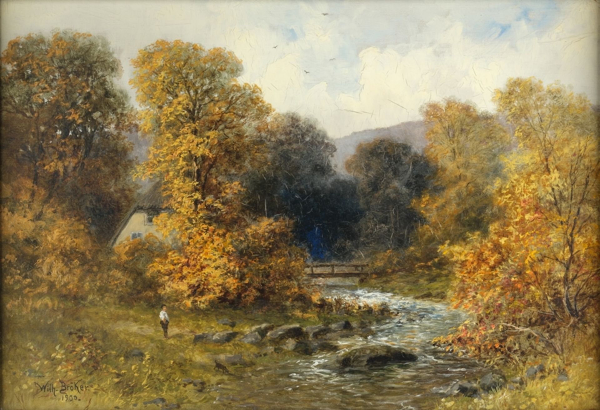 Bröker, Wilhelm (Berlin 1848 - 1930, nach einer grafischen Ausbildung Hinwendung zur Malerei, in Be