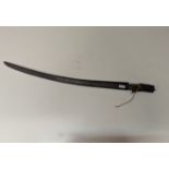 Säbel, wohl preußischer Infanteriesäbel M 1715, gebogene und beidseitige gekehlte Rückenklinge, gek