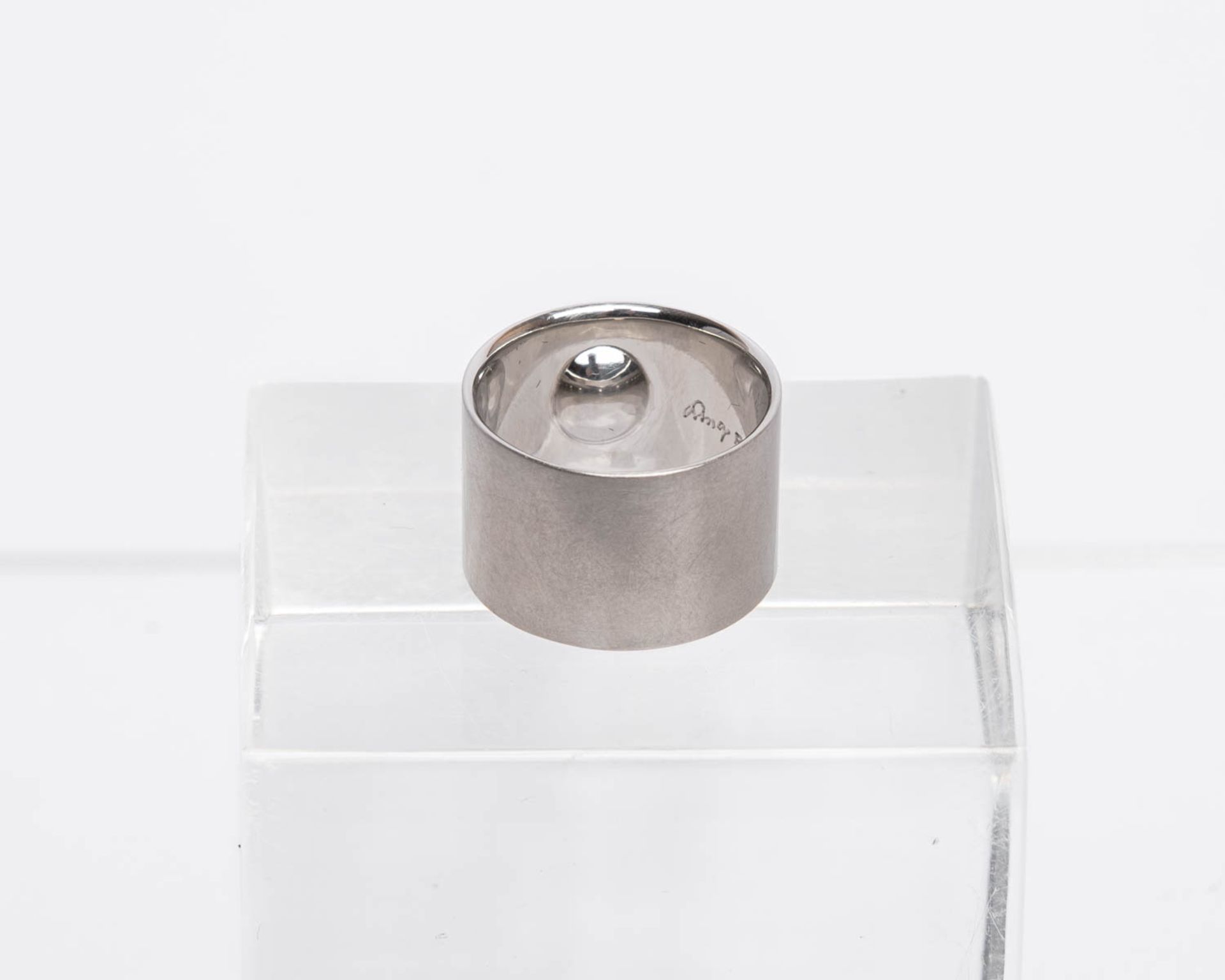 Solitär-Ring, 950 Platin, Brillant 2.01 ct., G/si1, Atelier Georg Spreng, ca. 16.6 g, RM 52. - Bild 4 aus 4