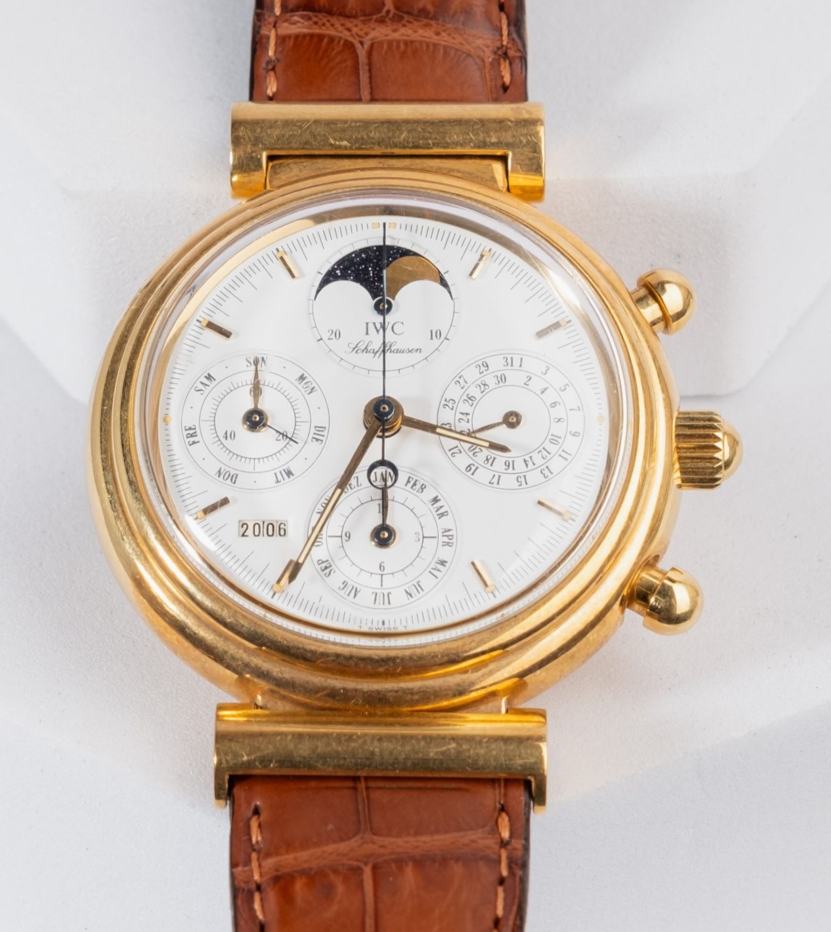 IWC Da Vinci Ewiger Kalender, Ref. IW3750,  Automatik, Gehäuse und Dornschließe in 18kt Gelbgold, w