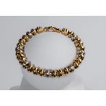 Armband, 18kt Gelbgold/Weißgold, ca. 39.95 g, ca. 22 cm lang.