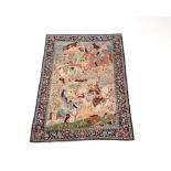 Isfahan, Bilderbrücke mit Jagdmotiv, Iran, feine Knüpfung, ca. 1.70 x 1.00 m