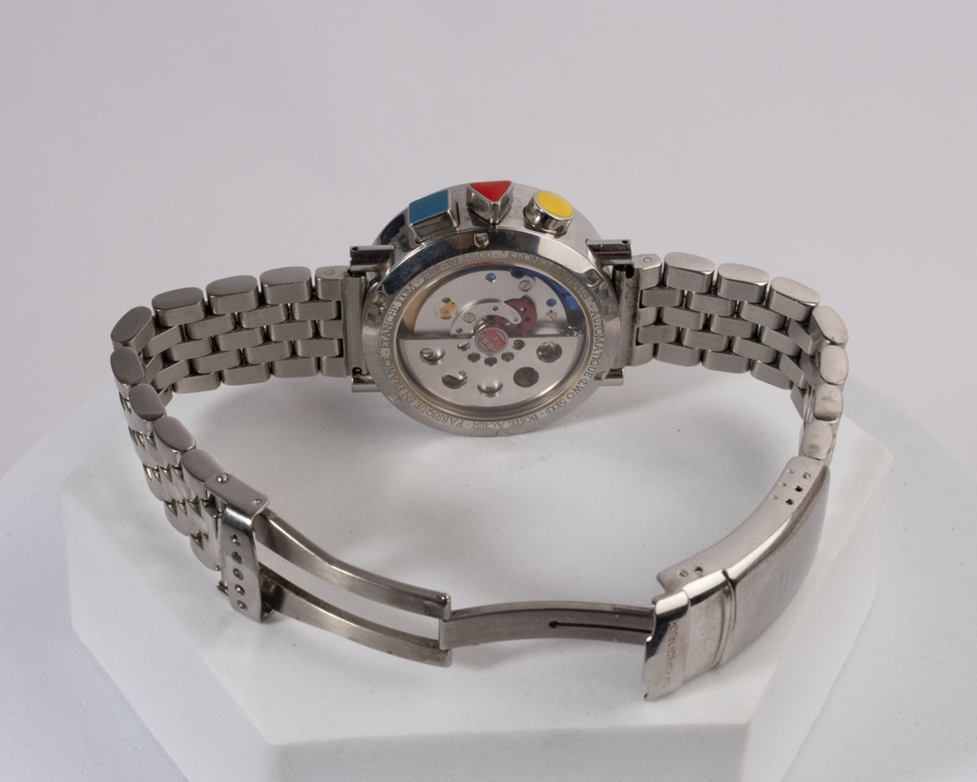 Alain Silberstein Krono Bauhaus, Frankreich, 1990er Jahre, limitierte Edition No. 073/500, Gehäuse  - Bild 3 aus 3