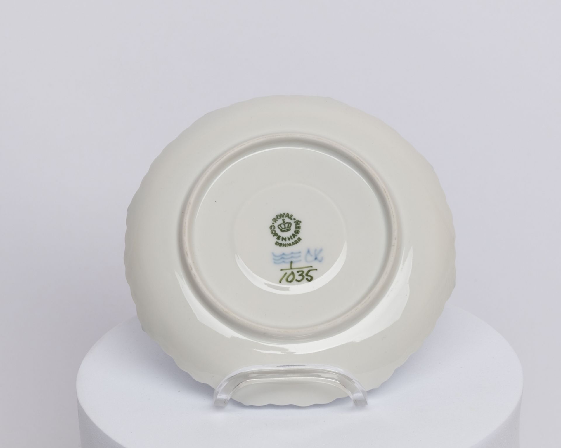 8 Kaffeetassen mit Untertassen, Royal Kopenhagen, Musselmalet, Vollspitze, Modellnummer 1035, 6.5 c - Bild 5 aus 5
