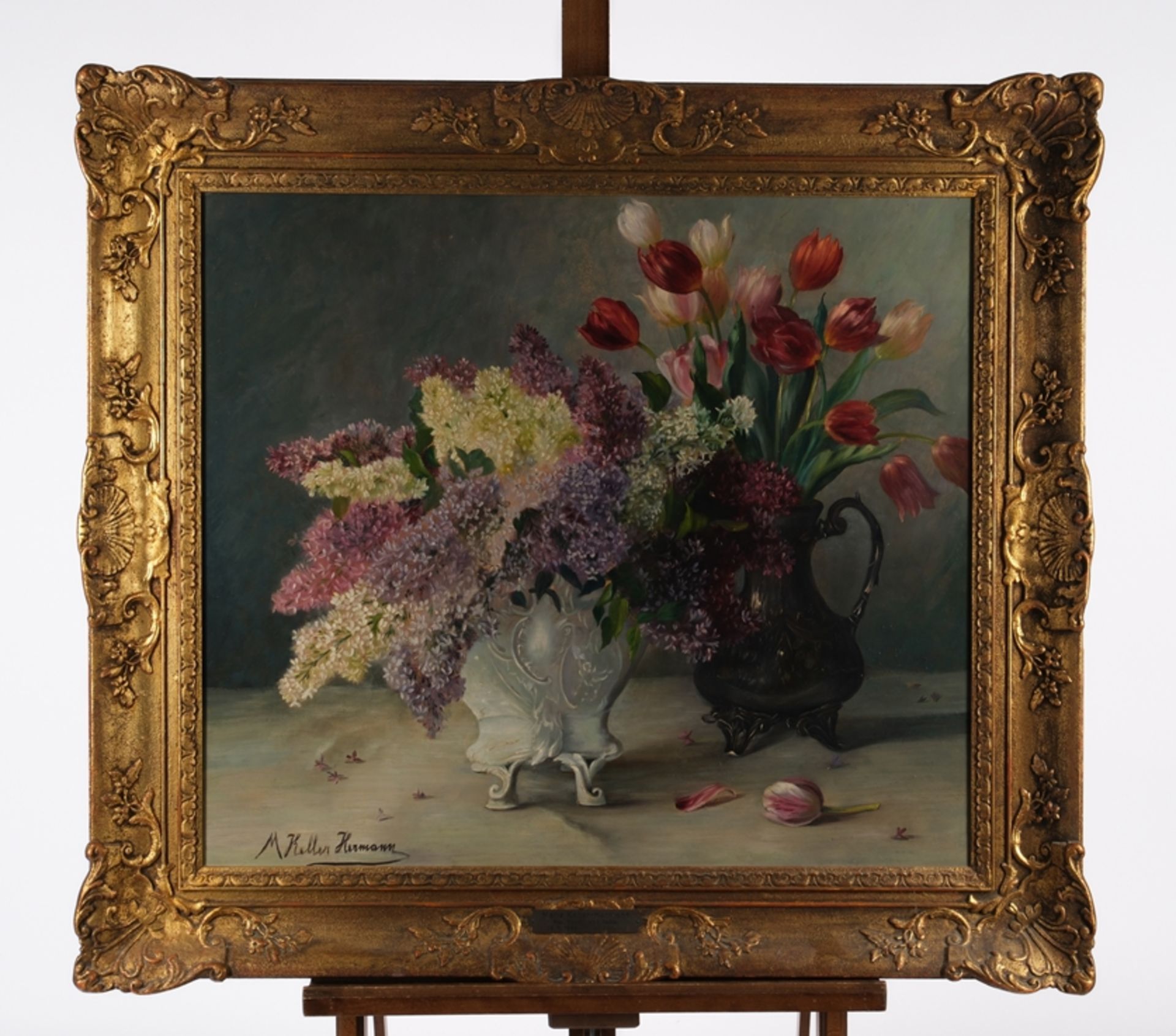 Keller-Hermann, Marie (Wien 1868 - 1952 Utting, österreichische Blumenmalerin), - Bild 2 aus 7