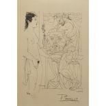 Picasso, Pablo (Malaga 1881 - 1973 Mougins, Studium an der KA Madrid, Maler, Grafiker und Bildhauer