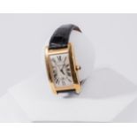 Cartier Tank Américaine, Ref. 1740, Automatik, hochrechteckiges Gehäuse in 18kt Roségold, silbernes