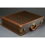 Louis Vuitton Koffer "Monogram Canvas" mit festem Korpus, messingfarbener Hardware und Ledergriff,
