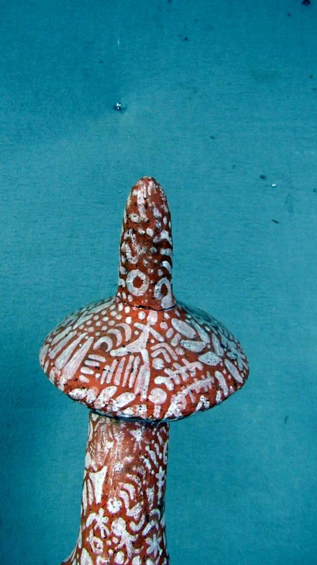 Skulptur Keramik zweiteilig bemalt - Bild 2 aus 5