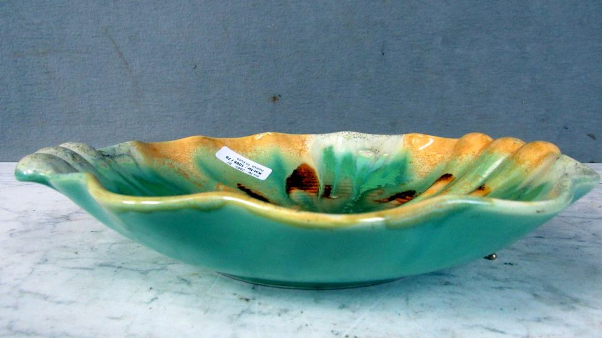 Art Deco Obstschale Spritzdekor 33cm - Bild 2 aus 5