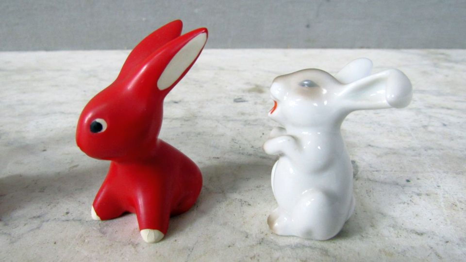 4 Porzelanfiguren Goebel Hasen bis - Bild 3 aus 6