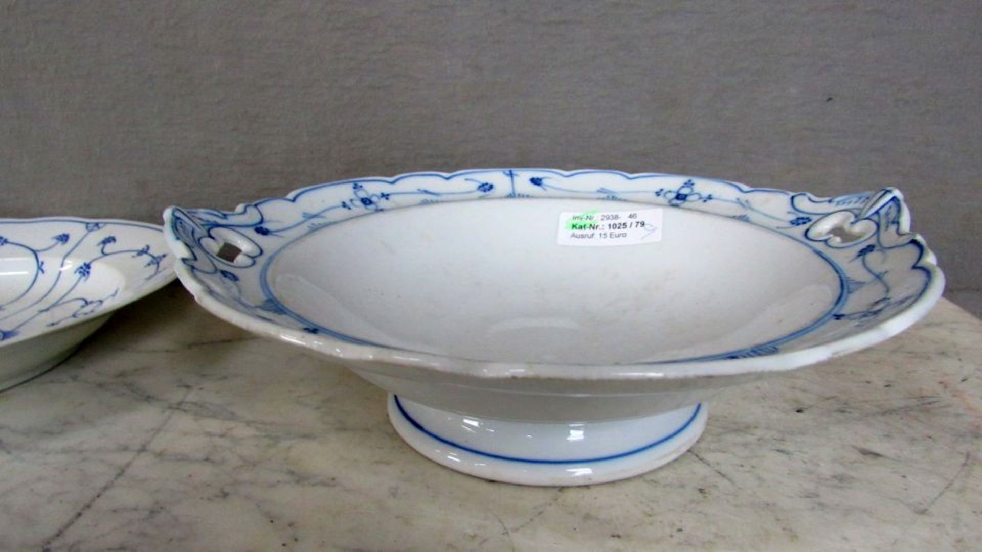 Konvolut Porzellan antik 9 Teile - Bild 4 aus 8