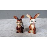 Goebel Porzellanfigur 2 Hasen 10cm