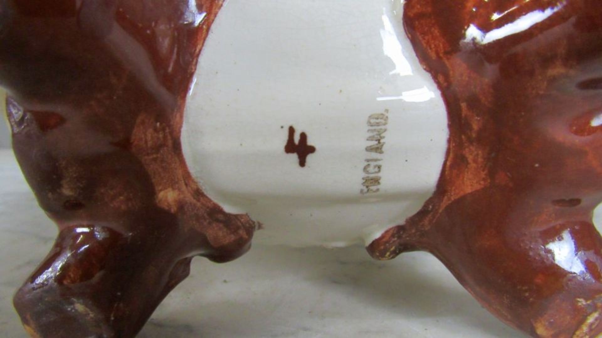 Prunkvase lasiert Blumendekor 26cm - Bild 8 aus 8