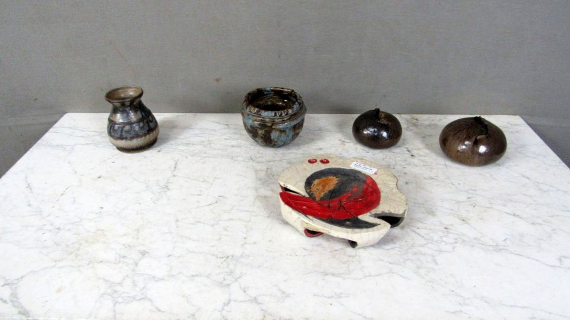 5 Teile Keramik teilweise