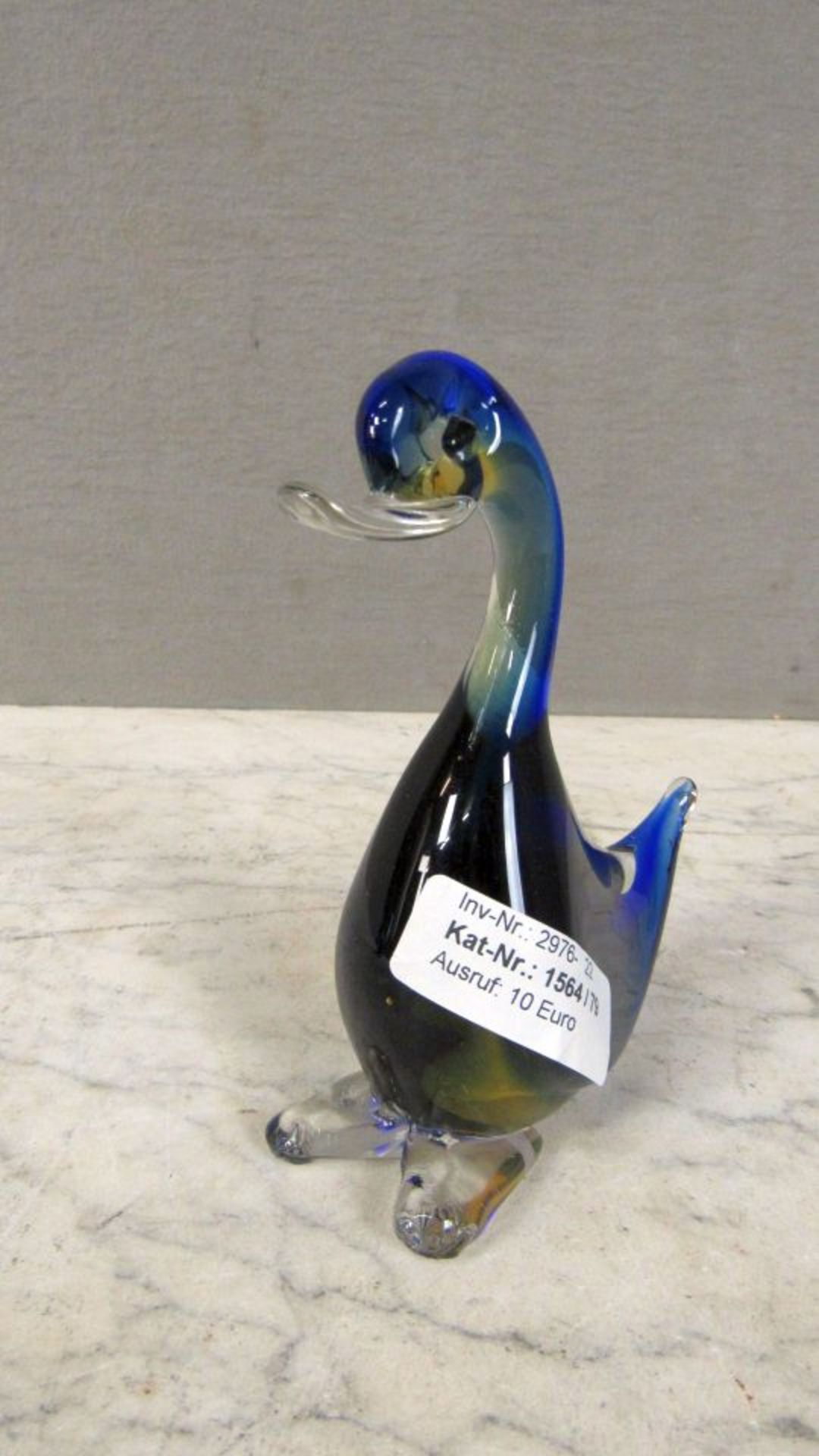 Glasskulptur Ente Murano 14cm - Bild 2 aus 6