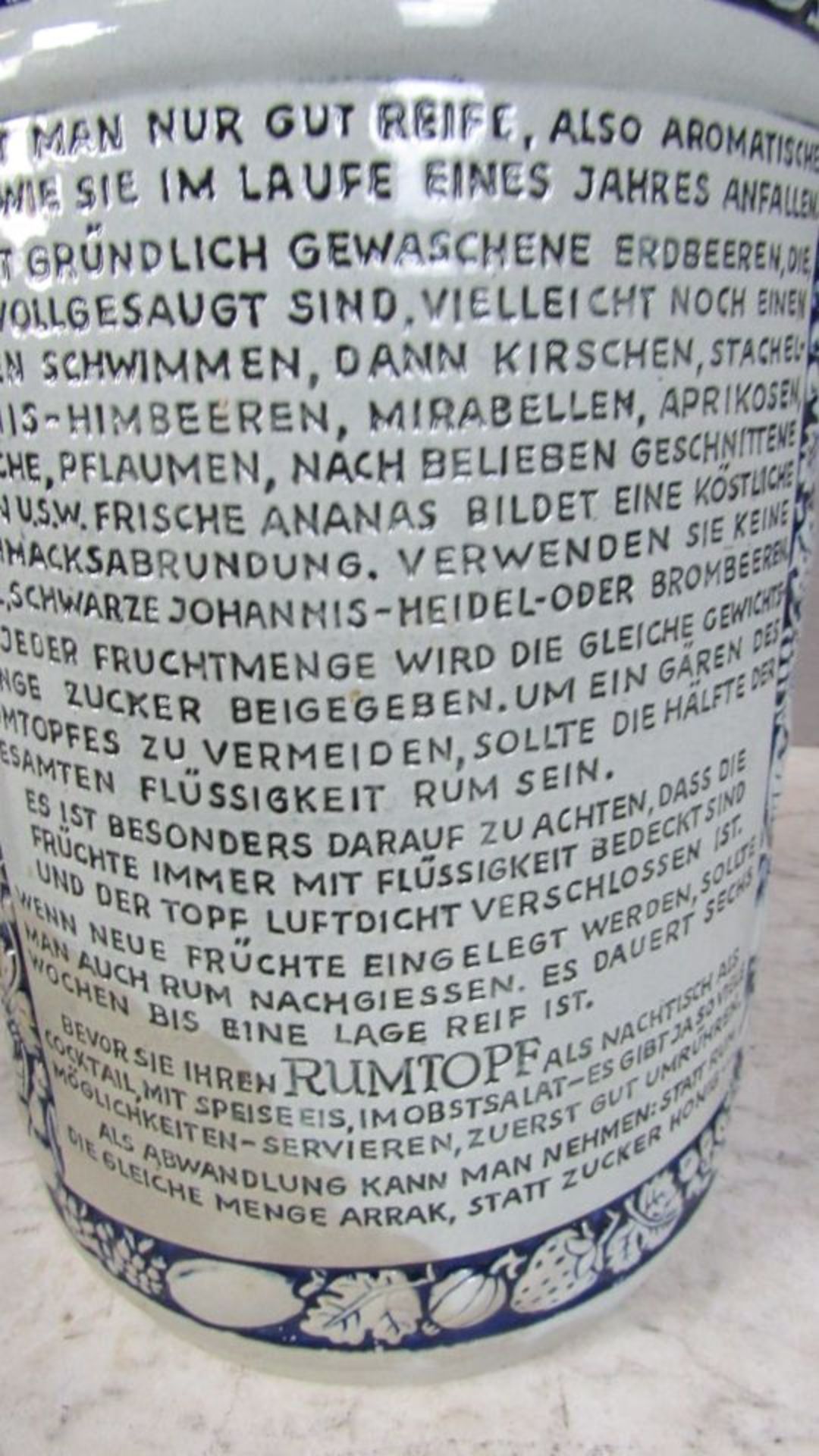 Steinzeug Rumtopf mit Deckel - Bild 5 aus 5