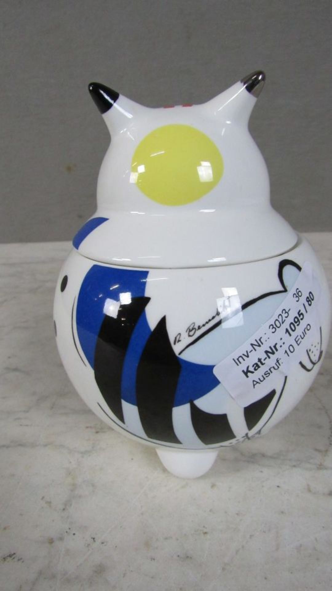 Porzellandose in form einer Eule - Bild 5 aus 6