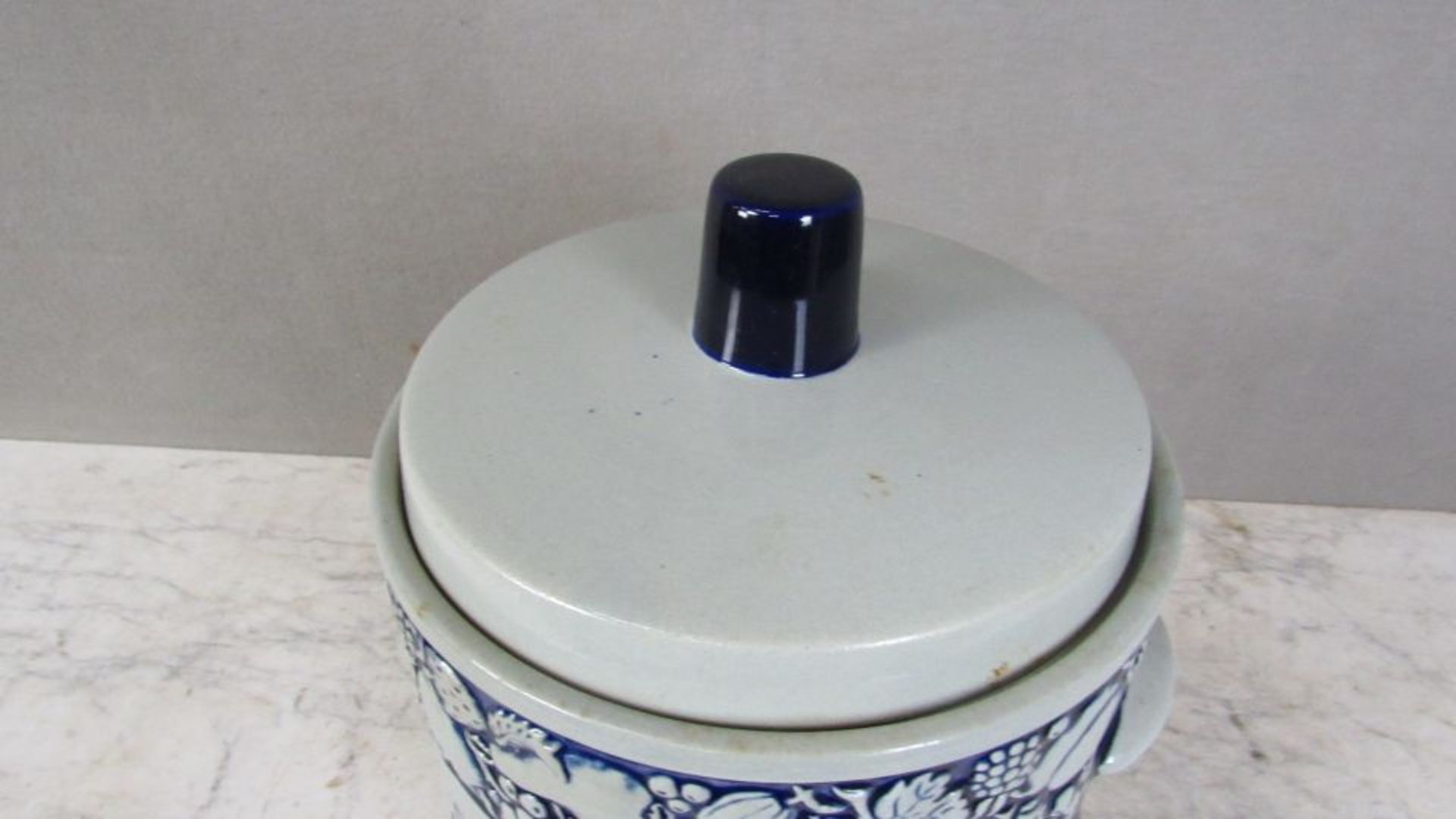 Steinzeug Rumtopf mit Deckel - Bild 2 aus 5