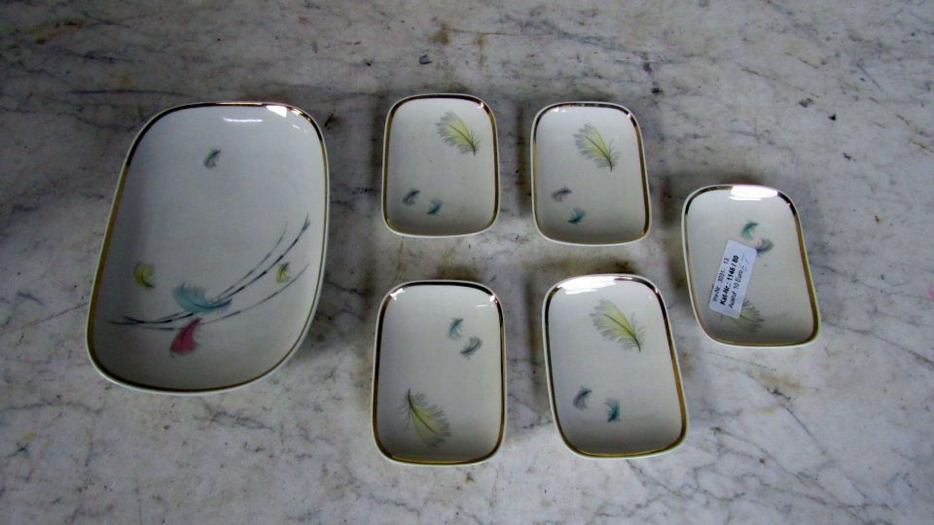 Anbietschale + 5 Teller klein