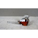 Glasfigur mundgeblasen sitzender Vogel