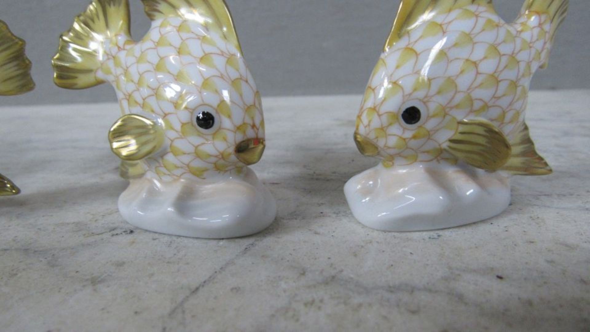 3 Porzellanfiguren Fische Handbemalt - Bild 3 aus 6