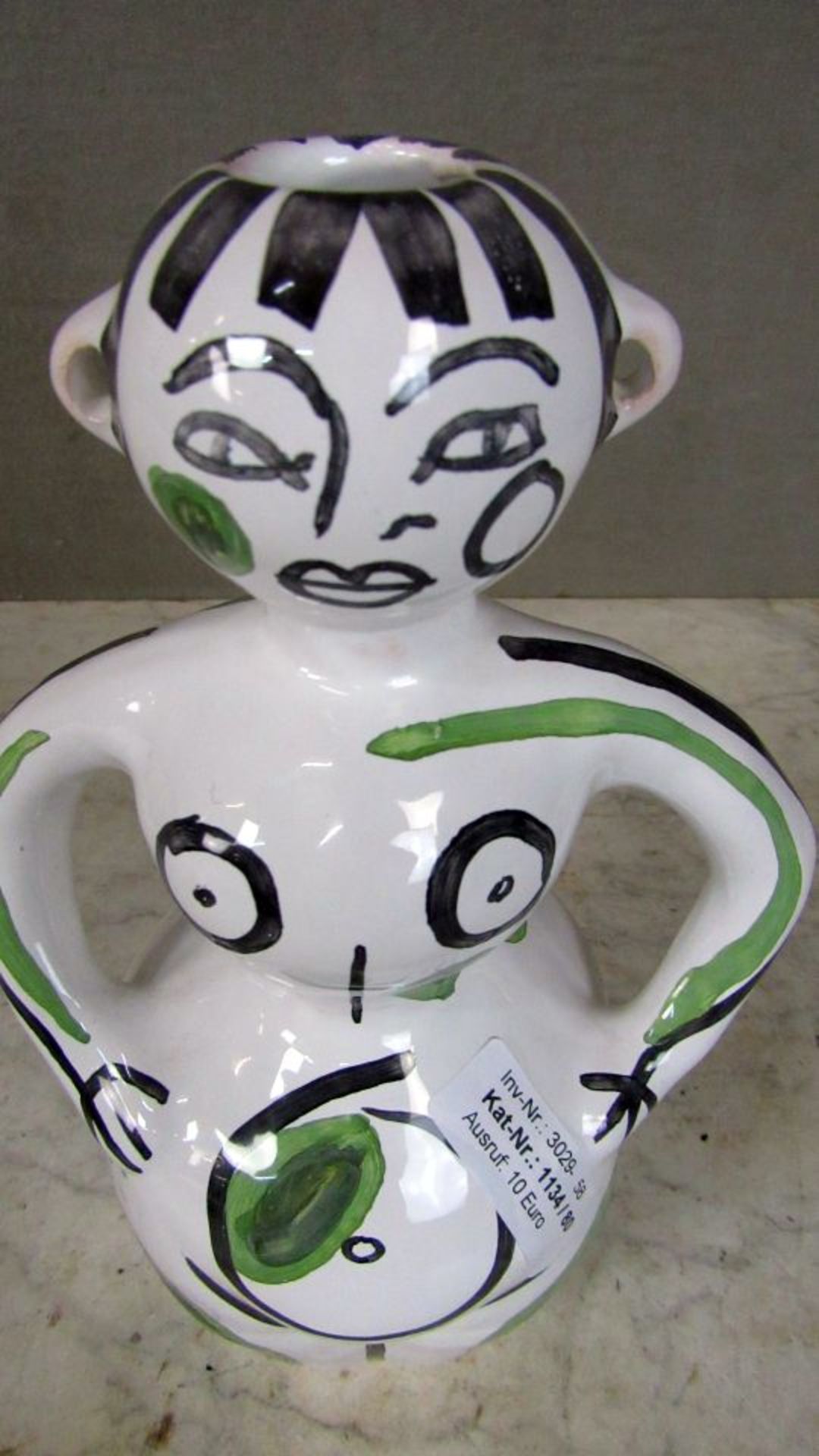 Keramikfigur Lasiert Cesar Manrique - Bild 2 aus 7