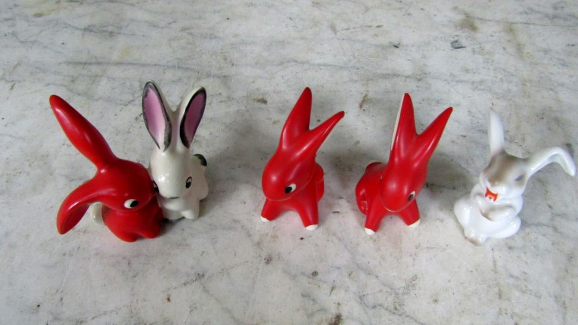 4 Porzelanfiguren Goebel Hasen bis - Bild 2 aus 6