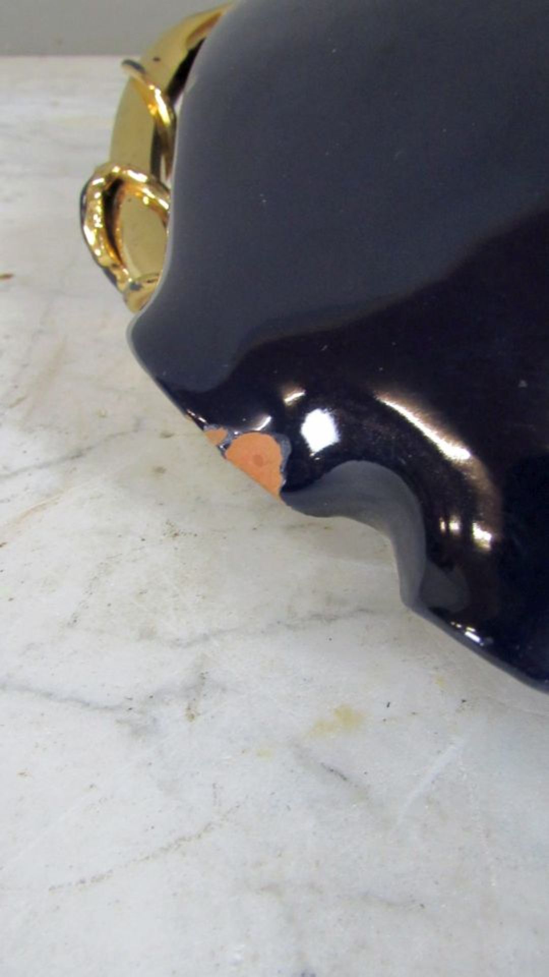 Große Henkelschale Blütendekor - Bild 8 aus 8