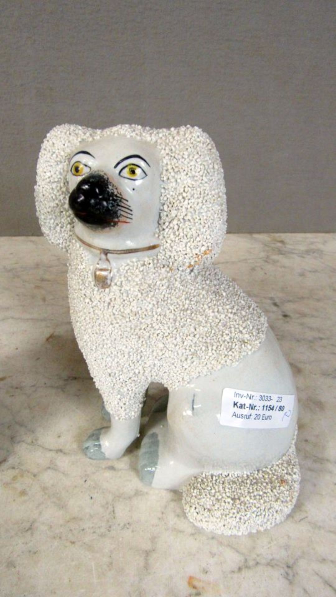 2 Porzellanfiguren Hunde Puffhunde - Bild 4 aus 7