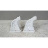 Zwei Porzellan Wandleuchten Jugendstil