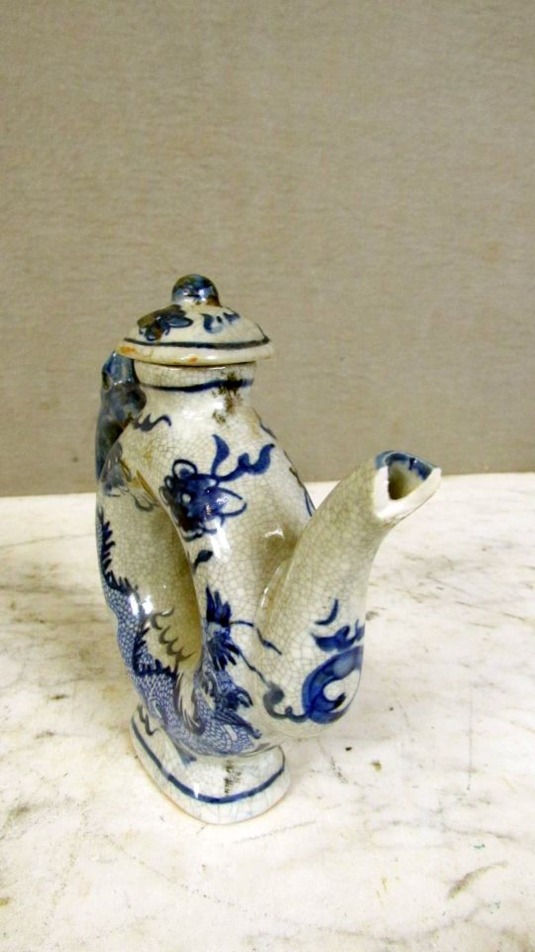 3 Asiatische Porzellankannen teilweise - Bild 2 aus 7