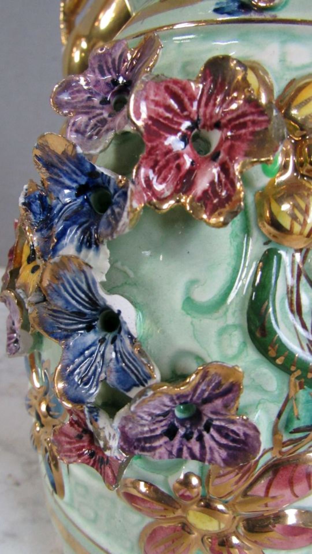 Tischvase in Krugform bestoßen 24cm - Bild 7 aus 8