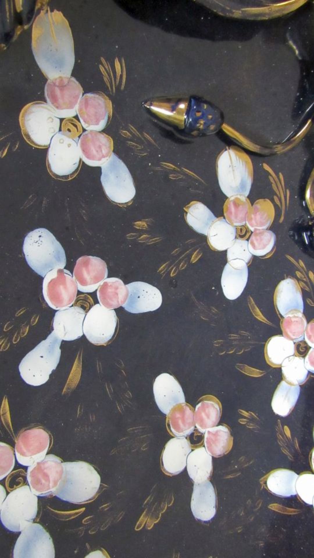 Große Henkelschale Blütendekor - Bild 4 aus 8