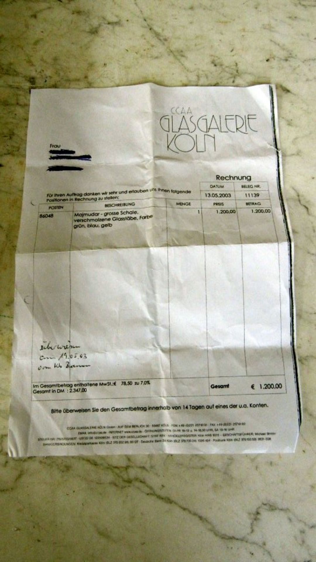 Große Zierschale Majmudar - Bild 5 aus 6