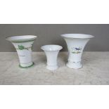 Drei Porzellanvasen Fürstenberg von