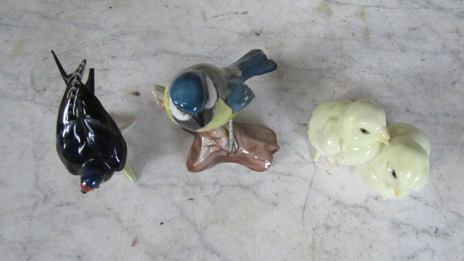 3 Porzellanfiguren Vögel und Kücken - Bild 2 aus 10