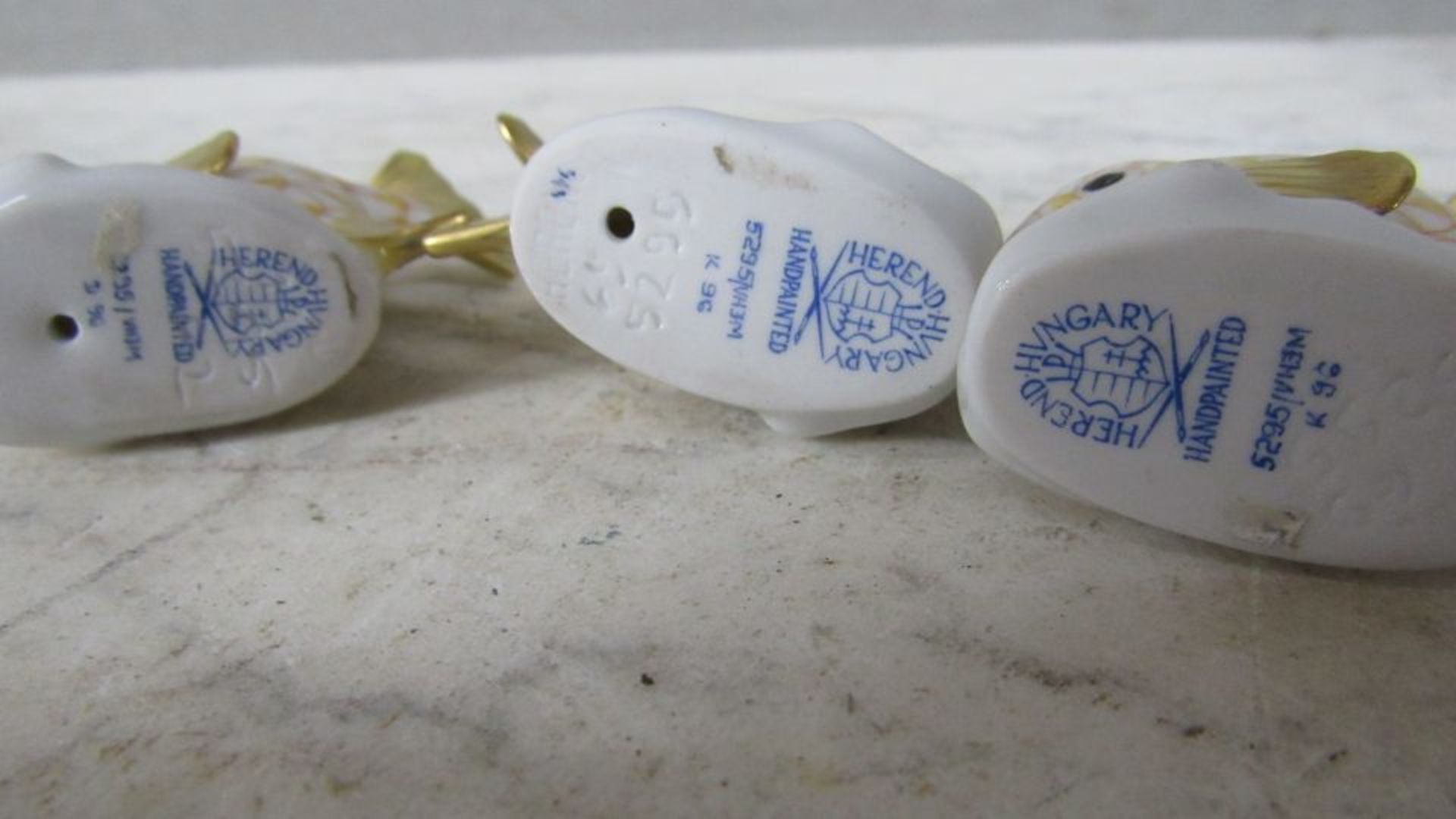 3 Porzellanfiguren Fische Handbemalt - Bild 6 aus 6