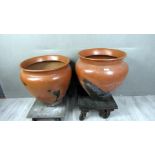 2 große Keramikgefäße 63cm hoch