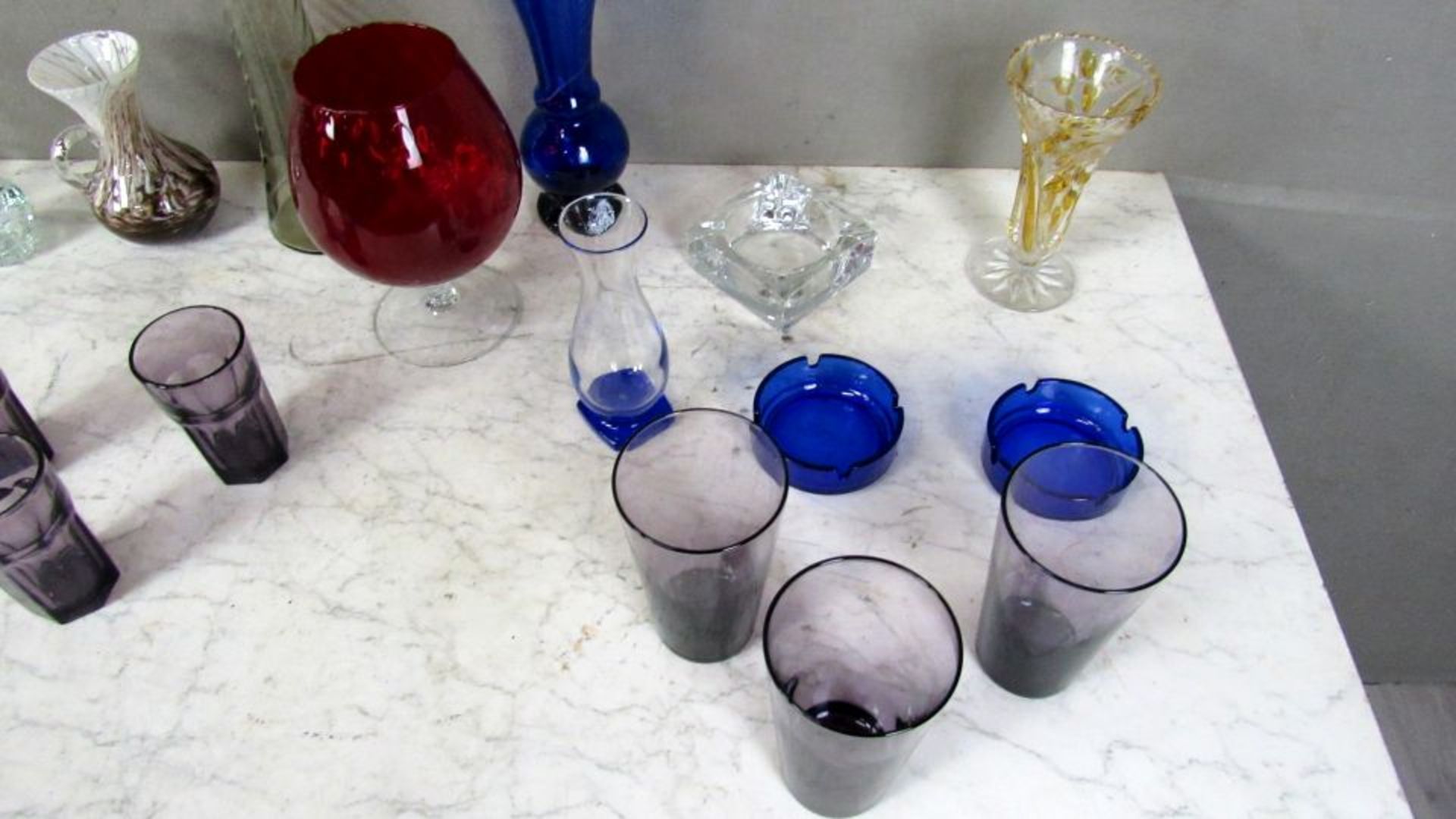 Interessantes Konvolut Glas Vasen und - Bild 6 aus 6