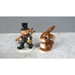 2 Porzelanfiguren Goebel Hasen und